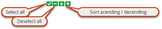 icons for selection