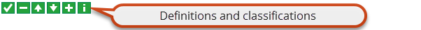 icon for definitions and classifications