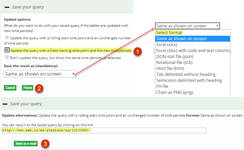 Save query - steps